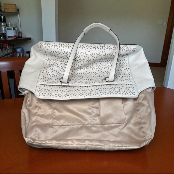 Coach RARE Madison Laser Cut White Leather Satchel Handbag Purse Shoulder Bag - Picture 14 of 14